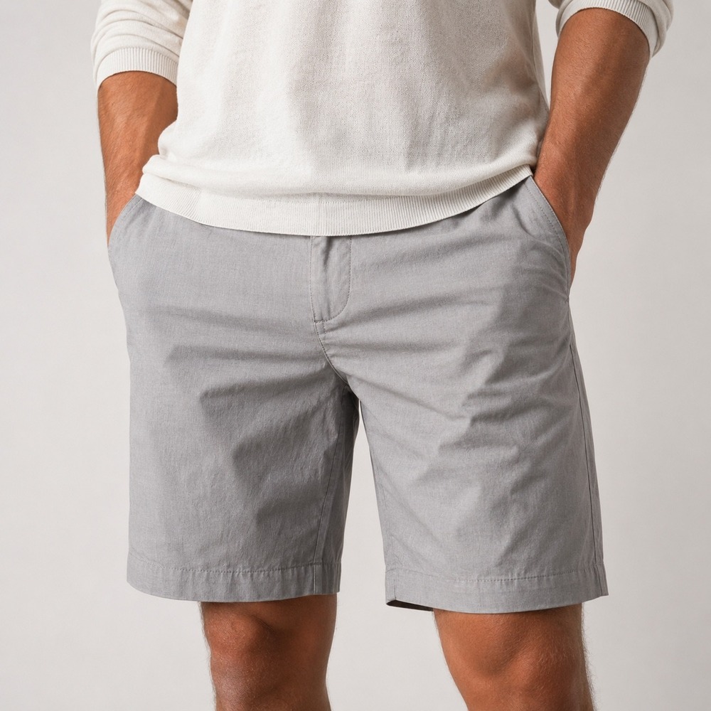 Jack Nicklaus Mens Grey Performance Golf Shorts Size 36 Stretch Flat Front Grey